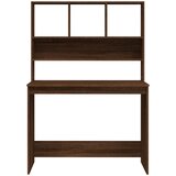  Radni stol s policama boja smeđeg hrasta 102x45x148 cm drveni | shoptok.hr