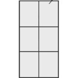 Pregrada za tuširanje s prozirnim staklom ESG 100 x 195 cm crna | shoptok.hr