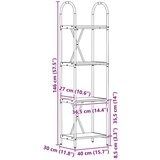  Polica Crni hrast 40 x 30 x 146 cm Konstruirano drvo | shoptok.hr