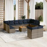  The Living Store Vrtna sedežna garnitura 13-delna z blazinami siv poli ratan - Vrtna Sedežna Garniture, (21479100) | Shoptok.si