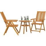  Vrtni set za objed 3 kom. Smeđa Čvrsto drvo akacije 150 x 90 x 60 cm | shoptok.hr