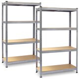 Plonos Kovinski skladiščni regal, komplet 2, 150 x 75 x 30 cm PL-700, (21505463) | Shoptok.si