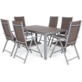 Ibiza set namještaja 150 cm srebrna / taupe 6+1 | shoptok.hr