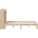 vidaXL Krevet s regalom za knjige bez madraca 150 x 200 cm od borovine | shoptok.hr