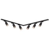 SPOT svetlo u šinskom sistemu PIPE 6xGU10/10W/230V, crno | Eponuda.com