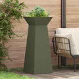 vidaXL Stojalo za lonec Olivno zelena Kovina 40 x 40 x 101 cm Sadilniki u