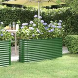  Povišena vrtna gredica od čelika 152 x 40 x 68 cm zelena | shoptok.hr