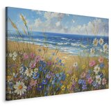  XXL slika - Seascape – wildflowers and a view of the rough sea 170x113 | shoptok.hr