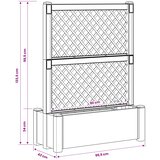  Velika saksija s rešetkom Siva 99,5 x 43 x 133,5 PP | Shoptok.si