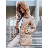 DStreet Women's winter jacket coat AUTUMN GLOW camel Cene