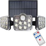  LED solarni reflektor sa senzorom pokreta LED/20W/3,7V 1200 mAh IP44 + daljinski | Eponuda.com