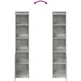 vidaXL Visoka omara betonsko siva 37,5x35x180 cm inženirski les | Shoptok.si