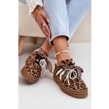 Boto Women's sneakers in leopard print on platform with decorations brown Vinness | shoptok.hr
