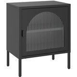  Noćni ormarići 2 kom crni 50 x 35 x 60 cm od stakla i čelika | shoptok.hr