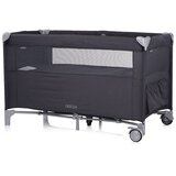 Chipolino putni krevetić s pomičnom stranicom Relax Anthracite linen | shoptok.hr