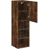 TV ormarić s LED svjetlima boja dimljenog hrasta 30,5x30x102 cm | shoptok.hr