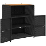  Cabinet s policom Crna 70 x 50 x 87 cm Poliester i Roly Rattan | shoptok.hr