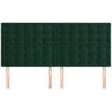  Uzglavlje tamnozeleno 160x5x118/128 cm baršunasto | shoptok.hr