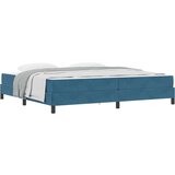  Boxspring krevet s madracem Tamno plava 200 x 200 cm Baršun | shoptok.hr