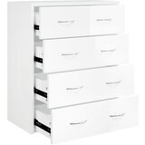 Maison Chic Komoda - Predalnik s 4 predali 60x30,5x71 cm visok sijaj bela, (21721594) Cene