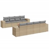 9-dijelni set vrtnih sofa s jastucima bež od poliratana | shoptok.hr