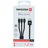 Swissten kabel 3u1 microUSB/USB-C/LIGHTNING (MFi), platneni, licencirani | shoptok.hr