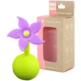 silikonski pokrovček rožica purple