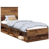 vidaXL Konstrukcija postelje Star les 75 x 190 cm Masivno borovo les, (5000103290) | Shoptok.si