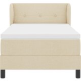  Box Spring Postelja z Blazino Krem 100x200 cm Tkanina, (22051063) | Shoptok.si