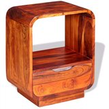  Noćni ormarić s ladicom od masivnog drva šišama 40 x 30 x 50 cm | shoptok.hr
