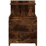  Noćni ormarići 2 kom s 2 ladice dimljeni hrast 40x36,5x62 cm | shoptok.hr