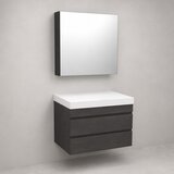 Kolpa San Naomi Set 60cm Crna (Ormarić sa umivaonikom + Ogledalo/ormarić) Cene