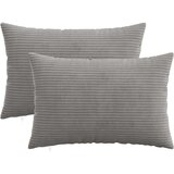  Presvlaka za jastuk 2 pcs HEERLEN Svjetlosiva 40 x 60 cm Kord | shoptok.hr