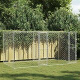 vidaXL Kavez za pse Srebrno 400 x 200 x 200 cm Cinkani čelik Cijene