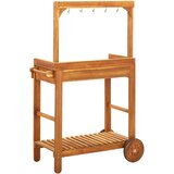 vidaXL Vrtna kuhinjska kolica od bagremovog drva 92 x 43,5 x 141,5 cm | shoptok.hr