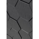 White Label Črna nizka komoda iz masivnega bora 140x58 cm Linc – | Shoptok.si