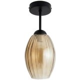Brilagi LED plafonski luster R GLASS 1xE27/60W/230V prečnik 17 cm crna/dimljeno bež Cene
