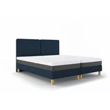 Mazzini Beds tamnoplavi bračni krevet Lotus, 180 x 200 cm