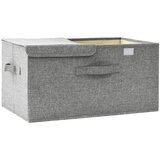  Kutija za pohranu od tkanine 50 x 30 x 25 cm siva | Eponuda.com