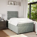  s oprugama i madracem svjetlosivi 120x190 cm baršunasti | shoptok.hr