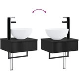  Set namještaja za kupaonicu 5 kom. Crna 33 x 34,5 x 100 cm | shoptok.hr