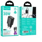 Hoco Type-C zidni punjač + Type-C kabel za Lightning PD QC 30W N62 crni | shoptok.hr