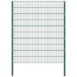 vidaXL Ogradni panel sa stupovima od željeza 176 5 x 200 cm zelene boje - 1 176.5 cm 200 cm Cijene