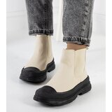 Gemre Beige Chelsea boots eco-leather Loree | Shoptok.si