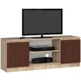 AKORD RTV KABINET 140 cm 2D 1P SONOMA / WENGE, (21713943)