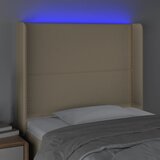  LED uzglavlje krem 93 x 16 x 118/128 cm od tkanine | Eponuda.ba