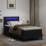 Krevet s opruga kutije s madracem Crna 90 x 200 cm Umjetna koža | shoptok.hr