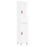  Visoka komoda sjajna bijela 34,5x34x180 cm konstruirano drvo | shoptok.hr