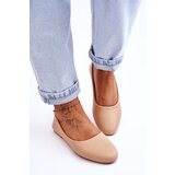 EVENTO Leather Classic Beige Ballerina Flats Stacee | shoptok.hr