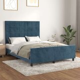 Za krevet s uzglavljem tamnoplavi 140x190 cm baršunasti | shoptok.hr